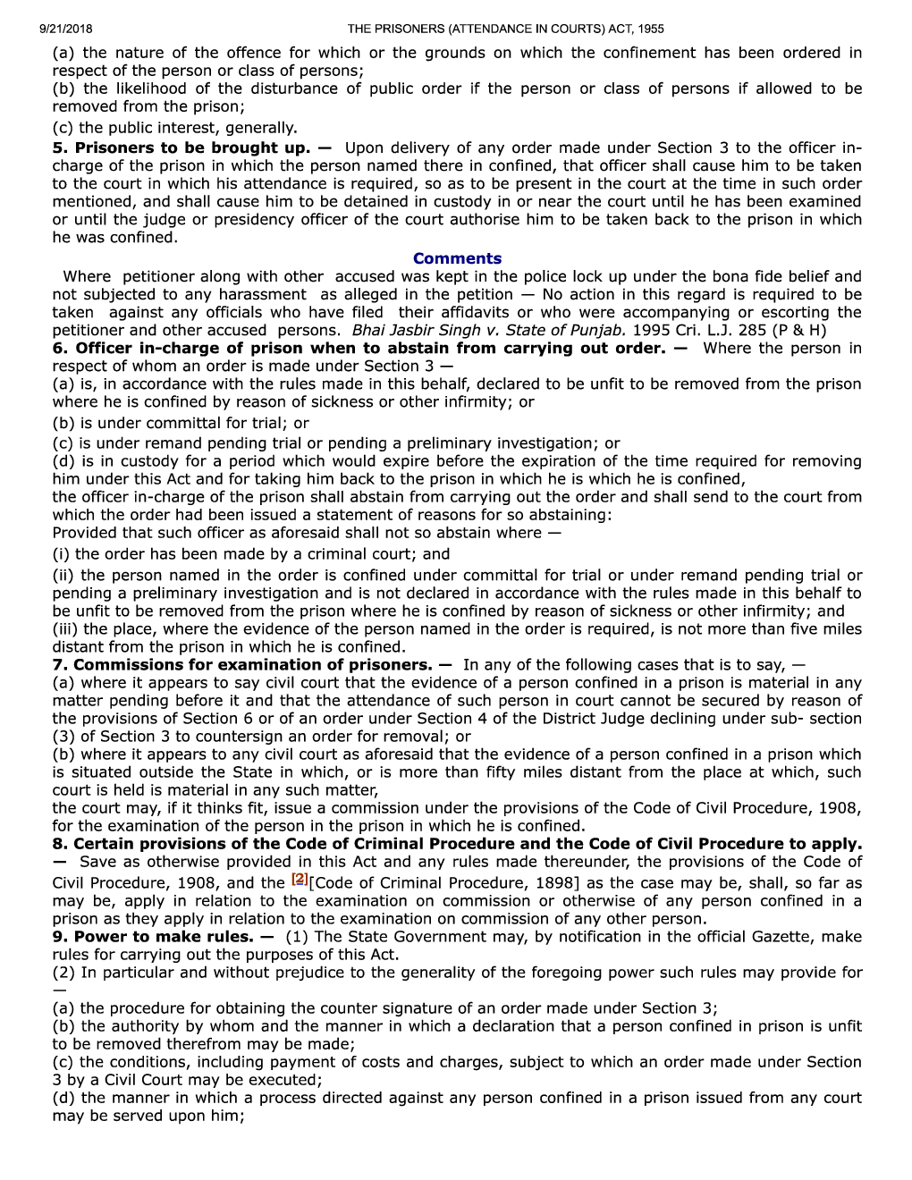 The Prisoners (Attendance In Courts) Act, 1955 - Page 3