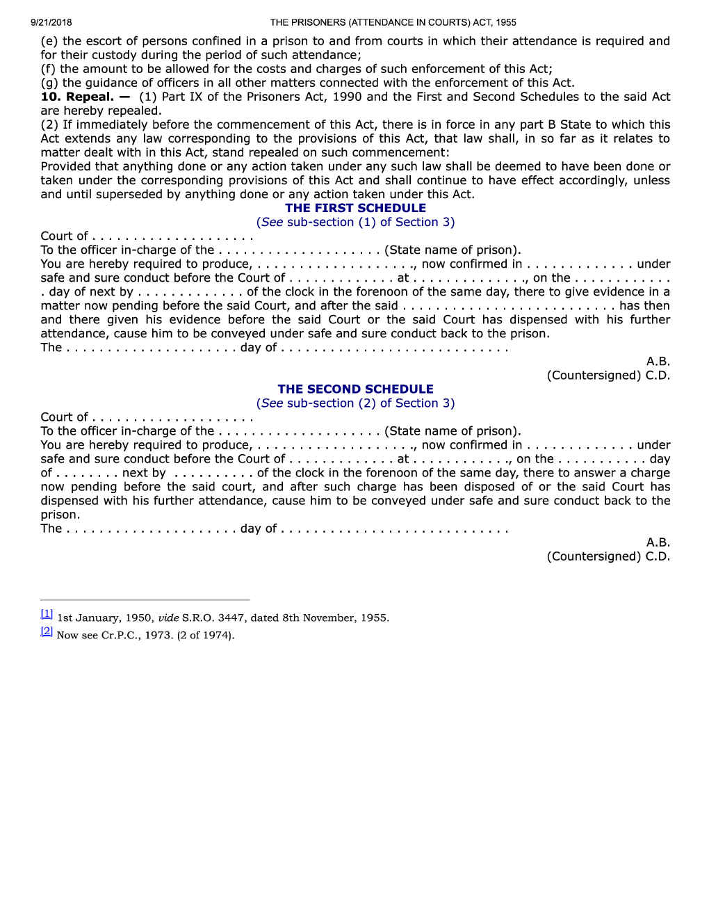 The Prisoners (Attendance In Courts) Act, 1955 - Page 4