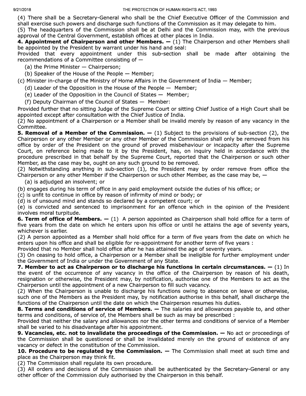 The Protection Of Human Rights Act, 1993 - Page 4