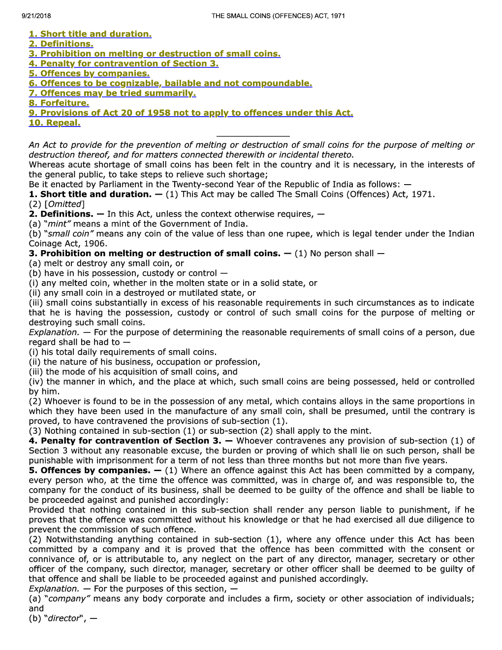 The Small Coins (Offences) Act, 1971 - Page 2