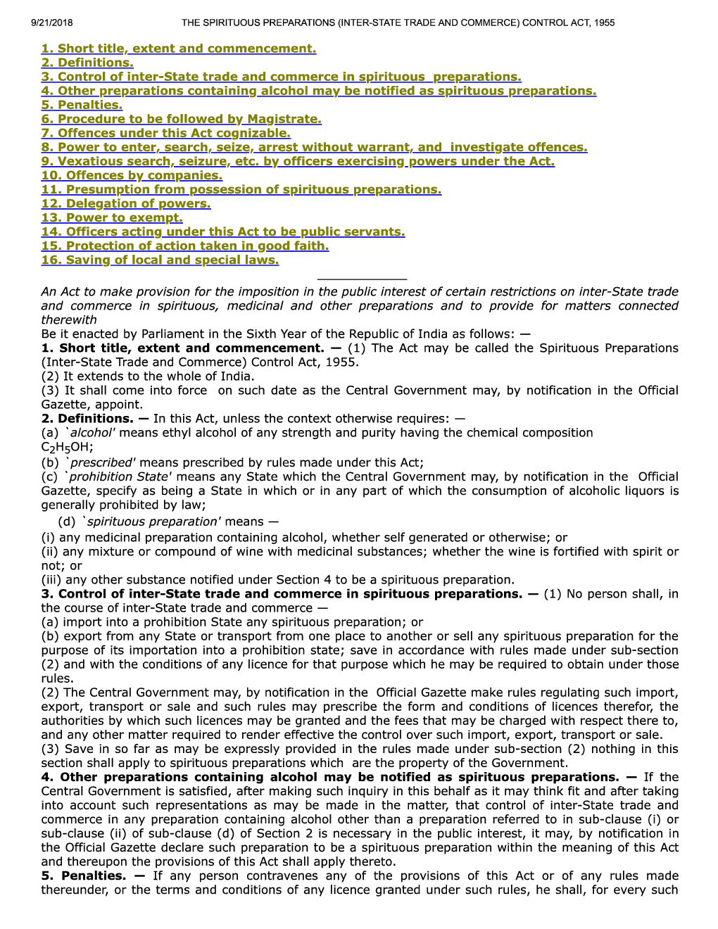 The Spirituous Preparations (Inter-State Trade And Commerce) Control Act, 1955 - Page 2