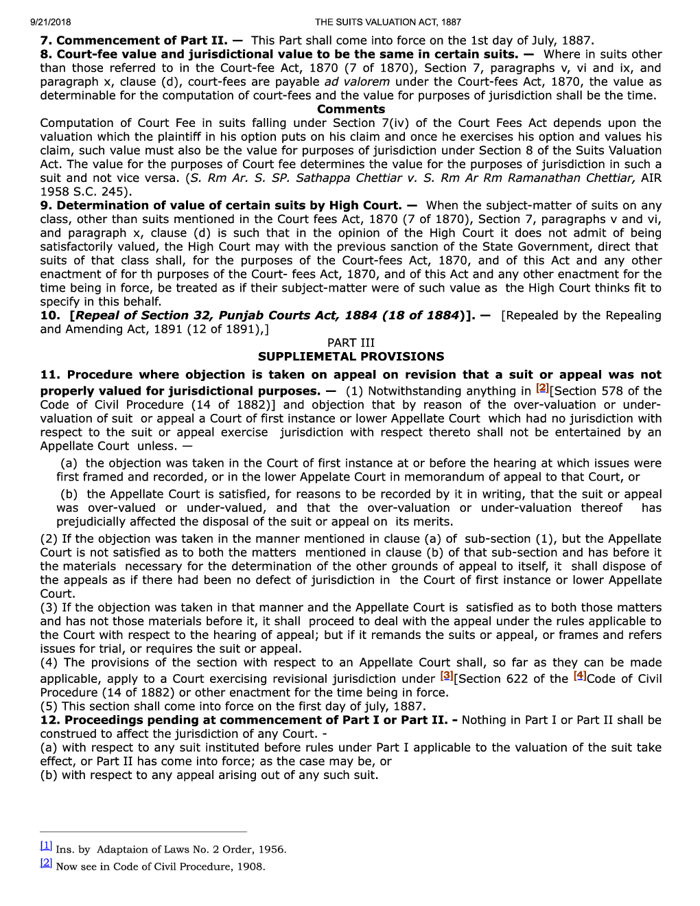 The Suits Valuation Act, 1887 - Page 3