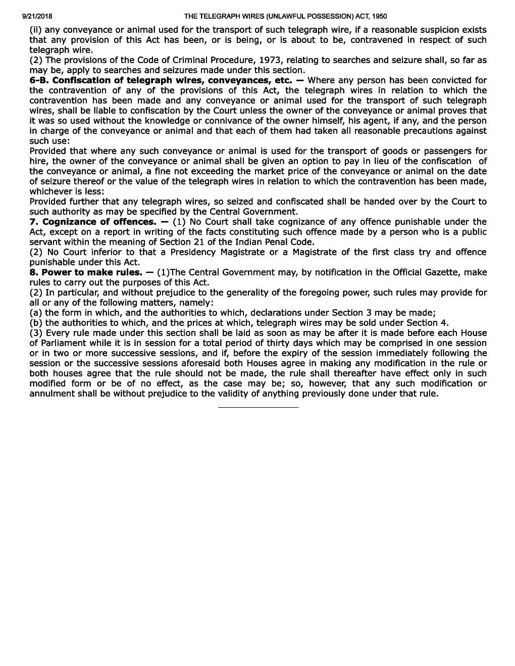 The Telegraph Wires (Unlawful Possession) Act, 1950 - Page 3
