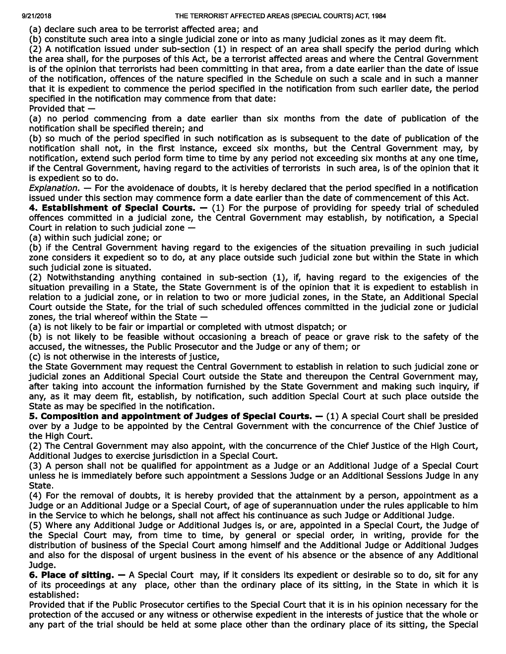 The Terrorist Affected Areas (Special Courts) Act, 1984 - Page 3