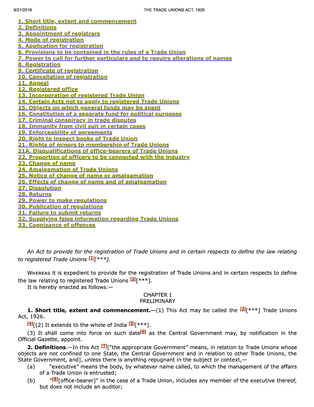 The Trade Unions Act, 1926 - Page 2