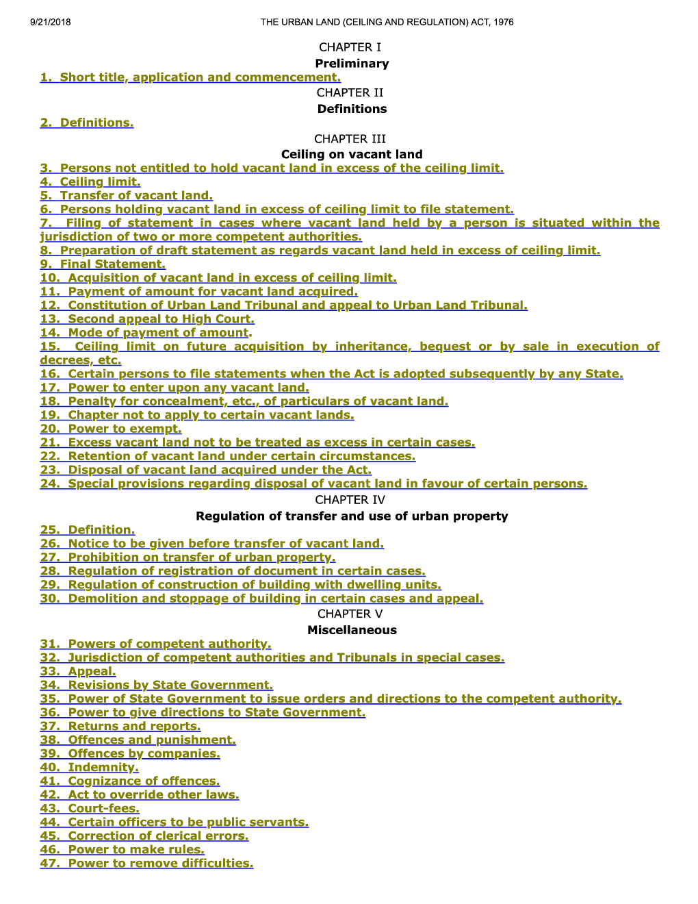 The Urban Land (Ceiling And Regulation) Act, 1976 - Page 2