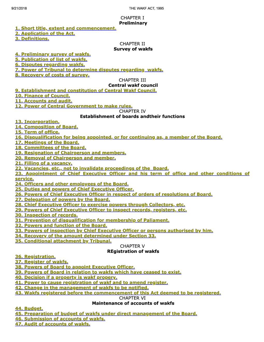 The Wakf Act, 1995 - Page 2