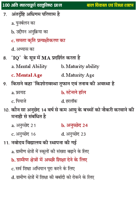 Child Development And Pedagogy Important Notes (In Hindi) - Page 3