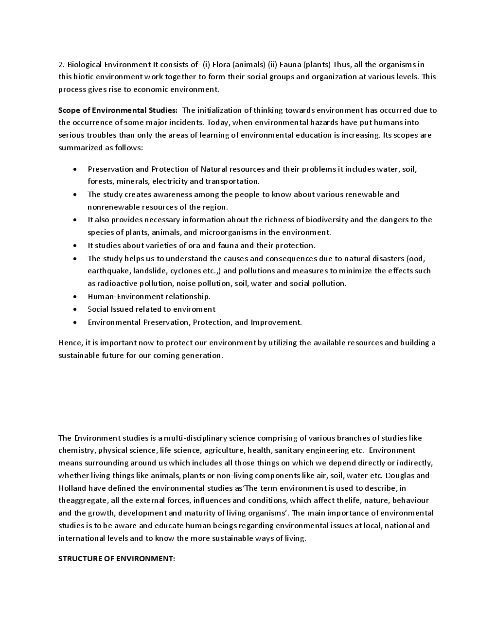 Download Environmental Studies Notes PDF Online 2020