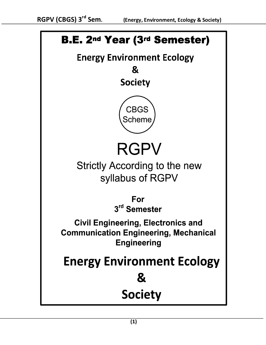 Energy, Environment, Ecology & Society For RGPV BE 3rd Sem - Page 2