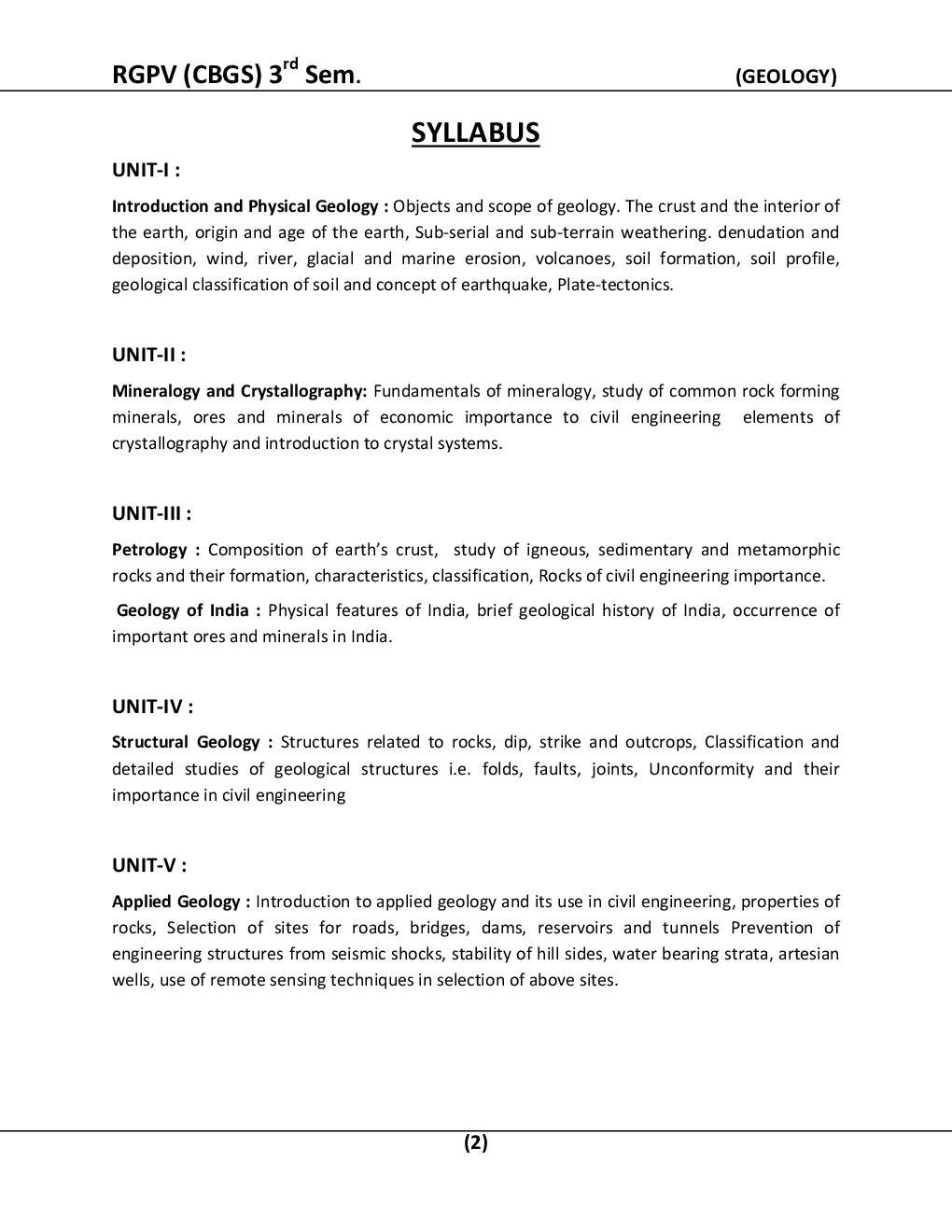 Geology For RGPV BE 3rd Sem Civil Engineering - Page 3