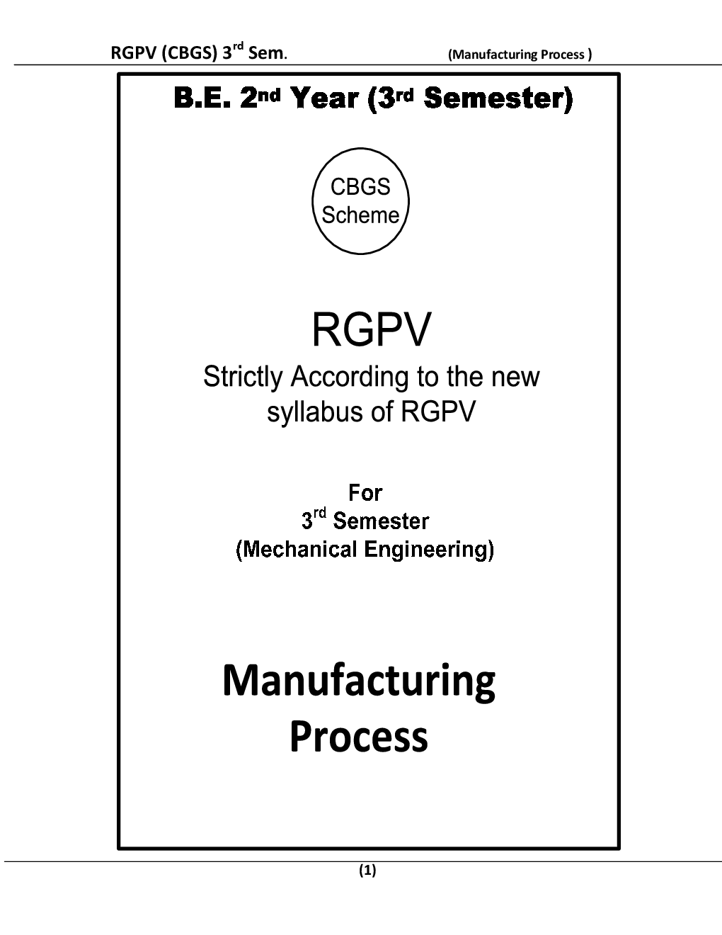 Manufacturing Process For RGPV BE 3rd Sem Mechnical Engineering - Page 2