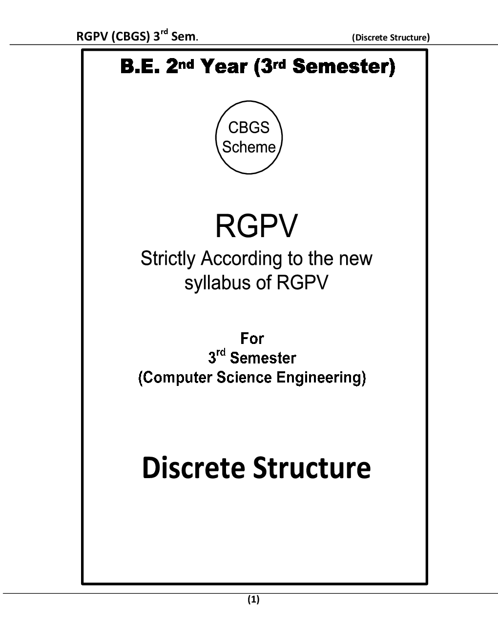 Discrete Structure For BE 3rd Sem Computer Science Engineering - Page 2