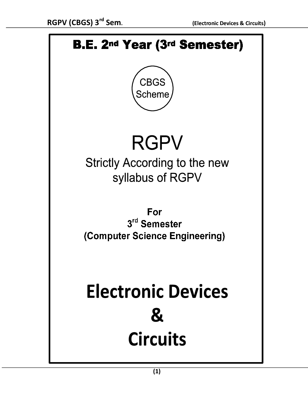 Electronic Devices & Circuits For BE 3rd Sem Computer Science Engineering - Page 2