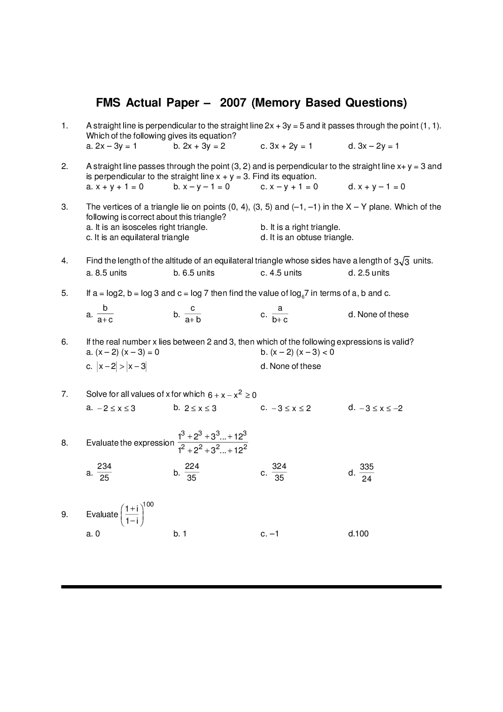 CAT Memory Based Question With Answer - Page 2