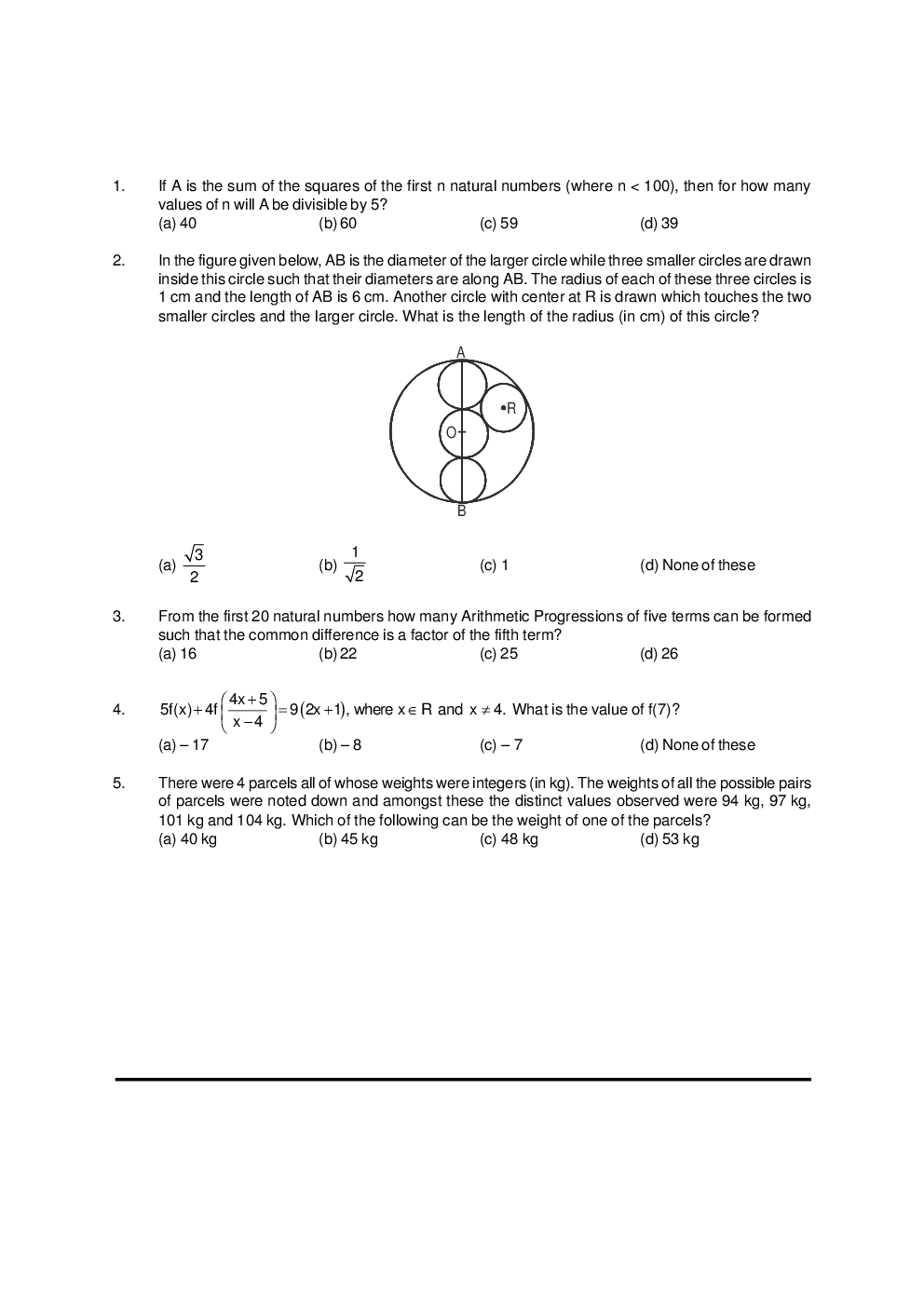 CAT Mock Test Paper - 4 Questions & Explanations - Page 2