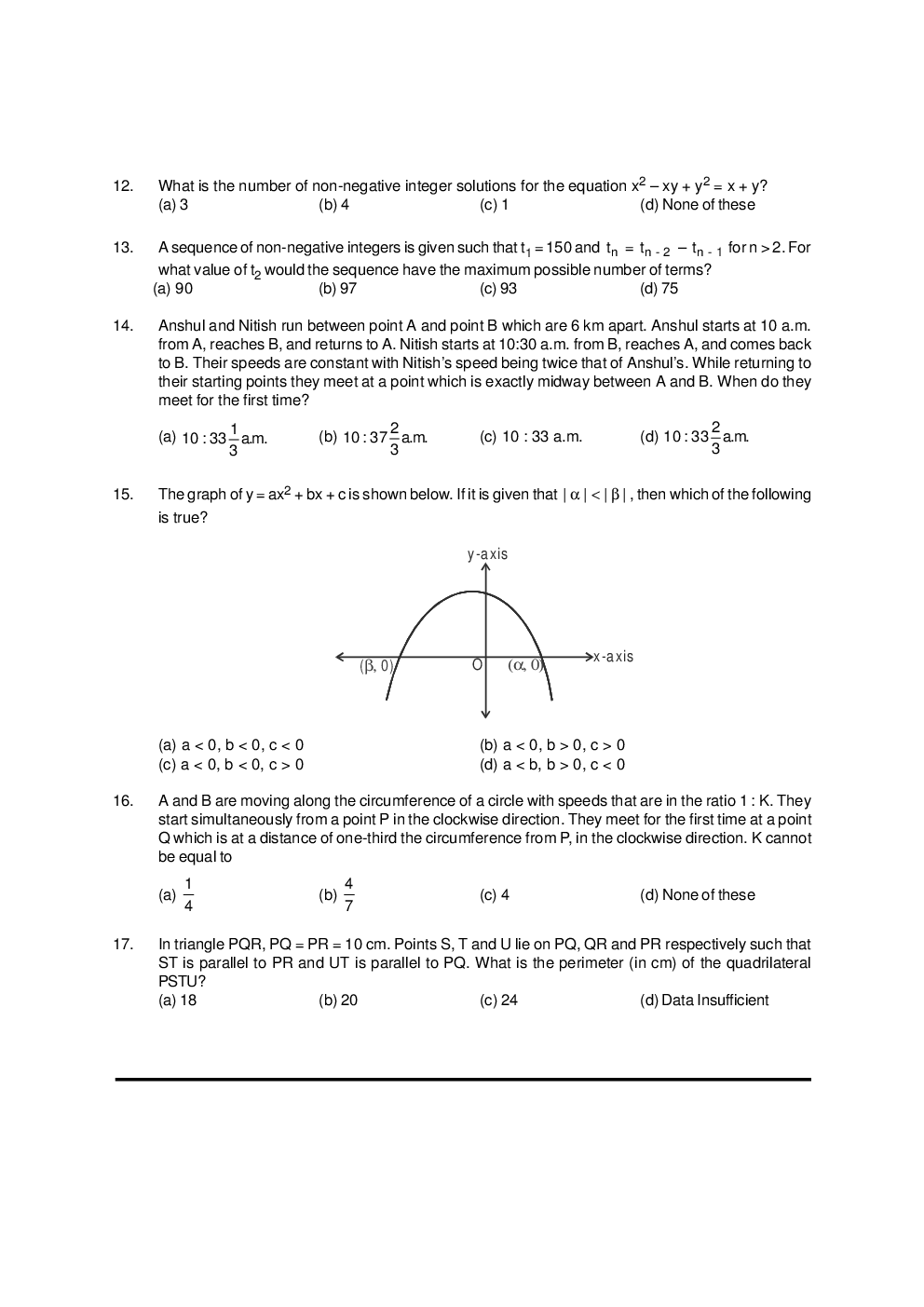 CAT Mock Test Paper - 4 Questions & Explanations - Page 4