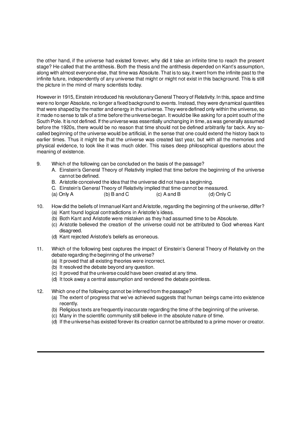 CAT Mock Test Paper - 5 Questions & Explanations - Page 5