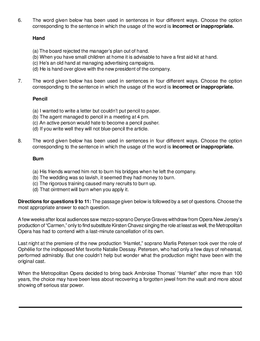 CAT Mock Test Paper - 7 Questions & Explanations - Page 4