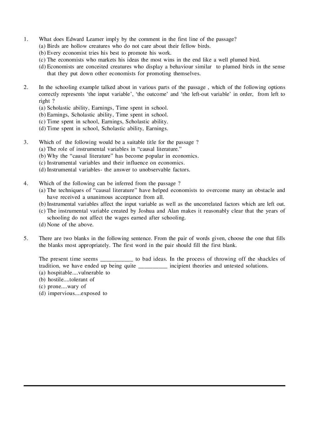 CAT Mock Test Paper - 11 Questions & Explanations - Page 3