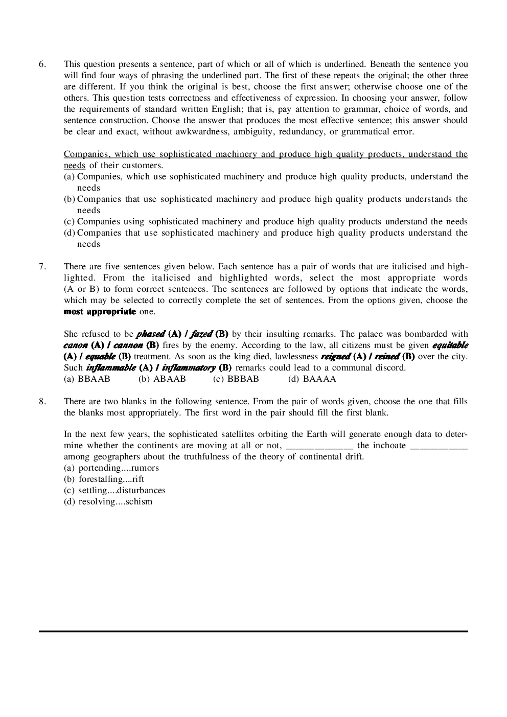 CAT Mock Test Paper - 11 Questions & Explanations - Page 4