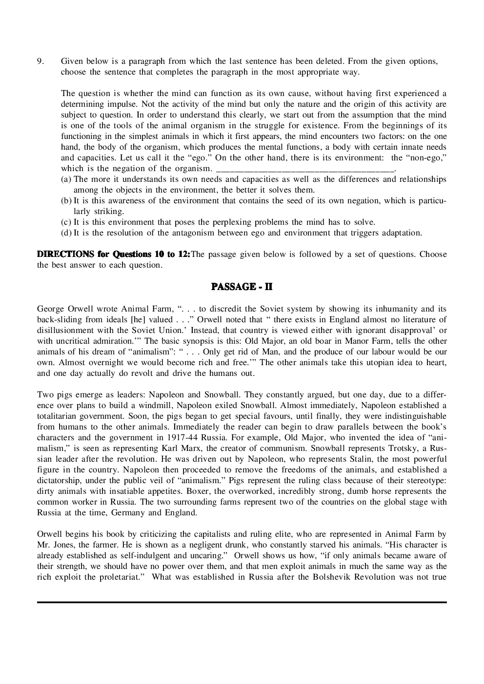 CAT Mock Test Paper - 11 Questions & Explanations - Page 5