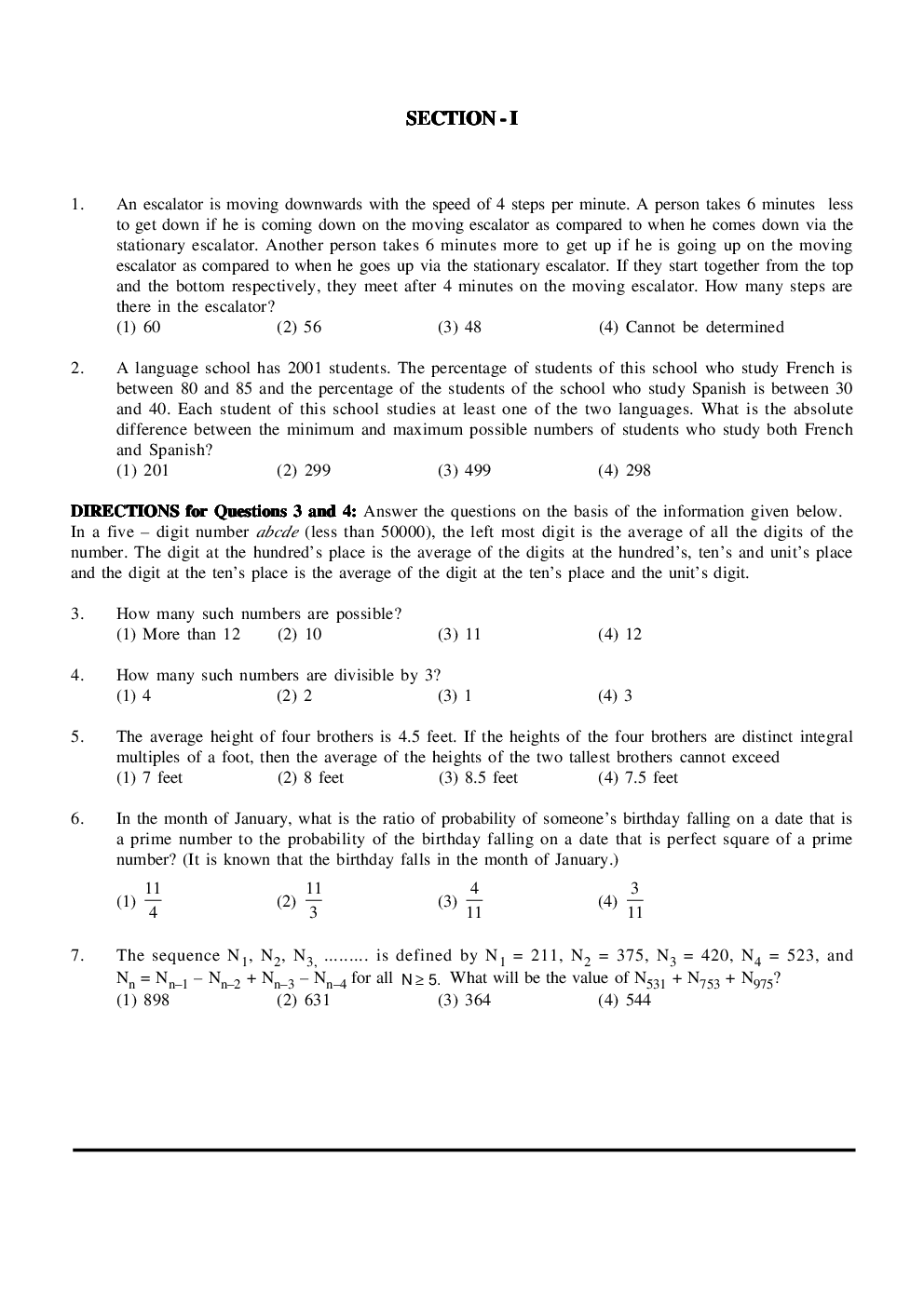 CAT Mock Test Paper - 12 Questions & Explanations - Page 2