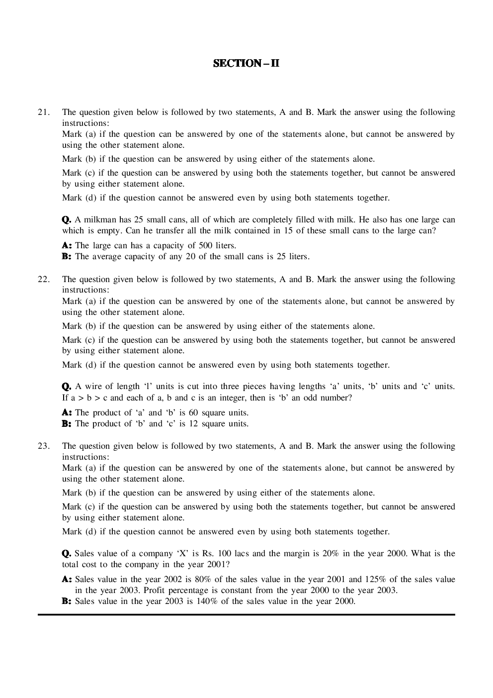 CAT Mock Test Paper - 13 Questions & Explanations - Page 5