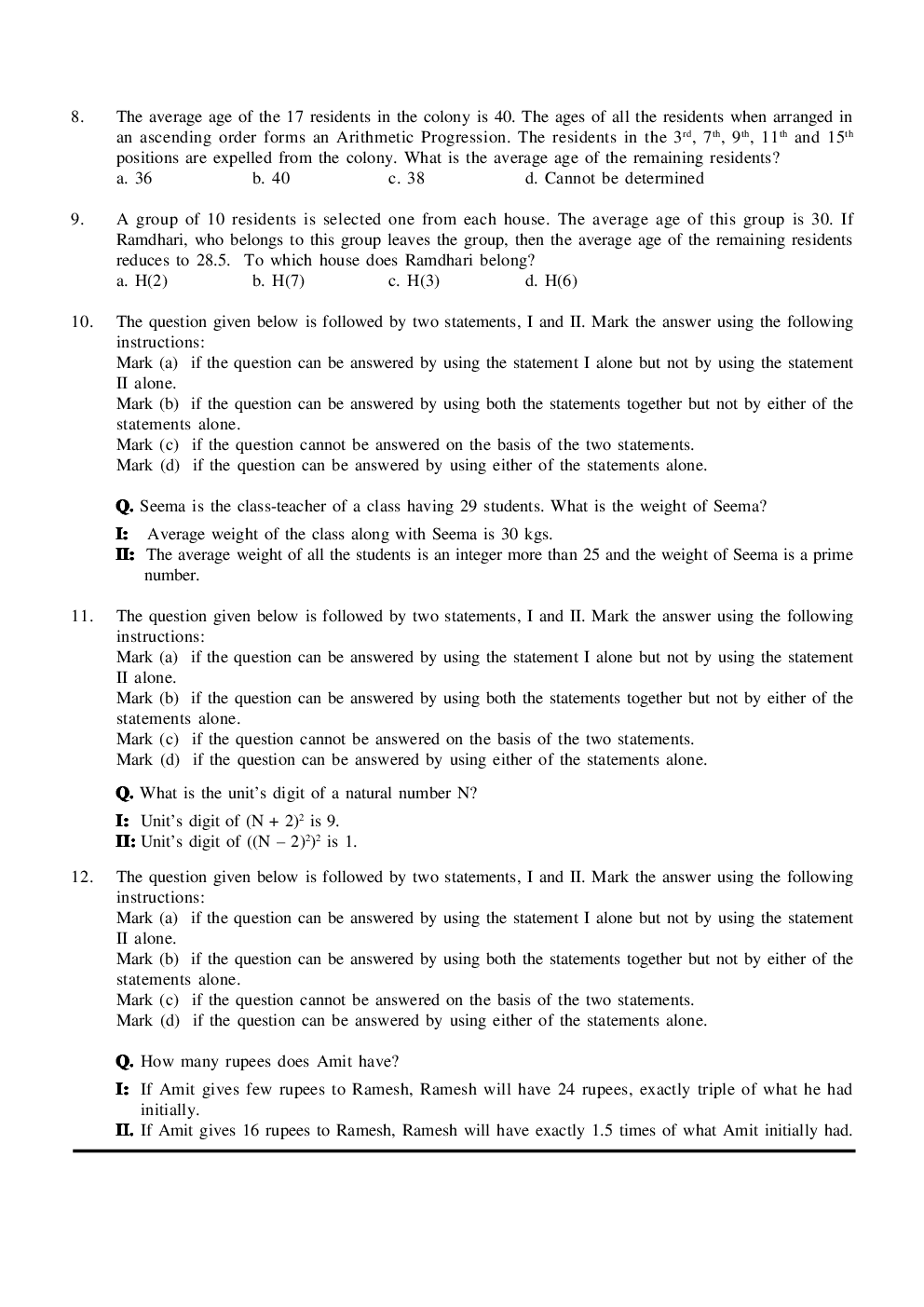 CAT Mock Test Paper - 15 Questions & Explanations - Page 4