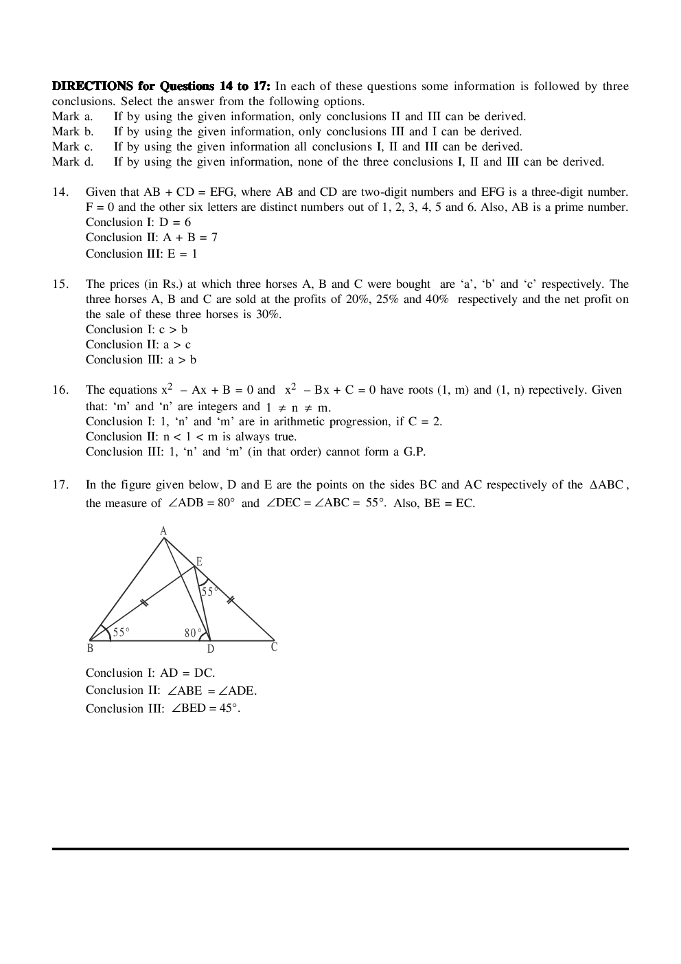CAT Mock Test Paper - 17 Questions & Explanations - Page 5