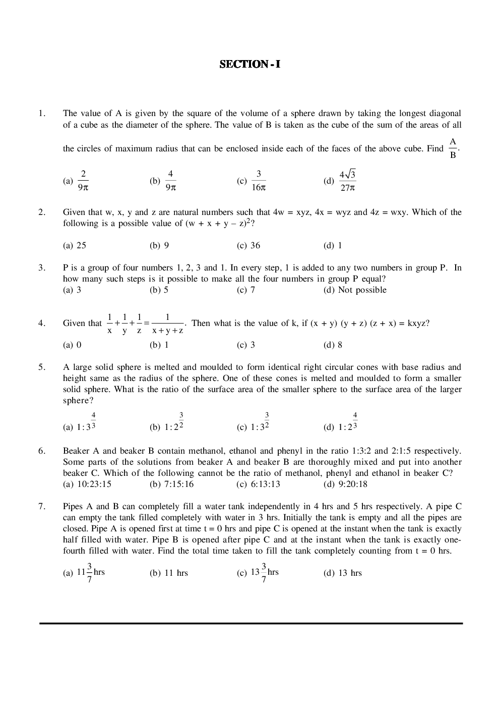 CAT Mock Test Paper - 18 Questions & Explanations - Page 2