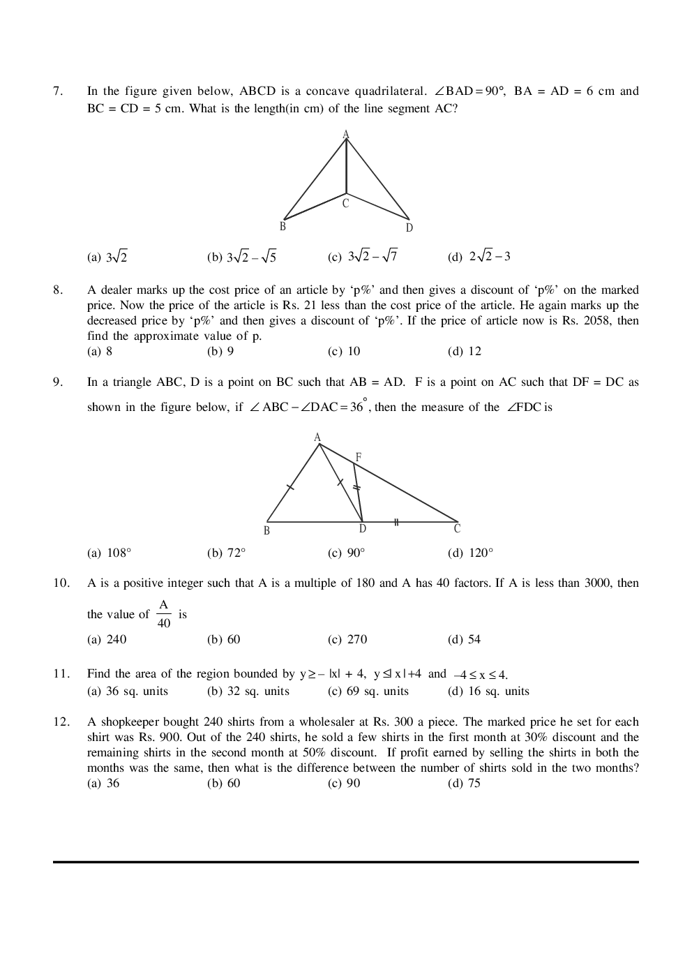 CAT Mock Test Paper - 20 Questions & Explanations - Page 3
