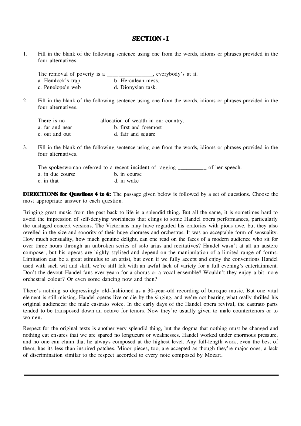 CAT Mock Test Paper - 24 Questions & Explanations - Page 2