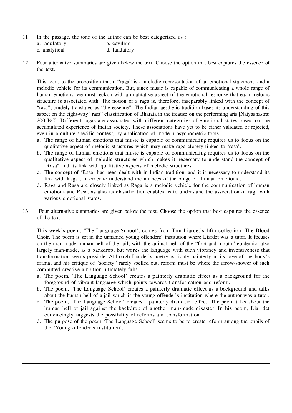 CAT Mock Test Paper - 24 Questions & Explanations - Page 5