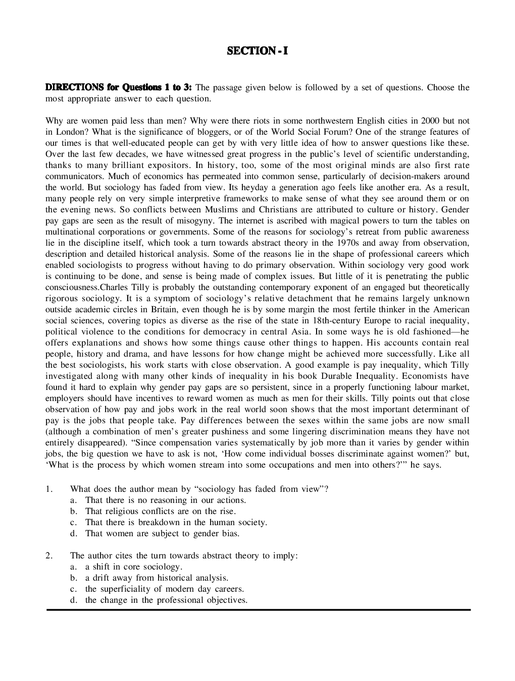 CAT Mock Test Paper - 26 Questions & Explanations - Page 2
