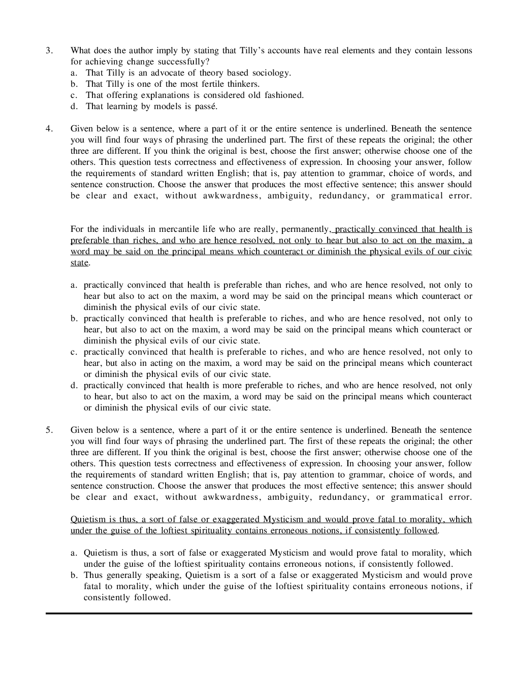 CAT Mock Test Paper - 26 Questions & Explanations - Page 3