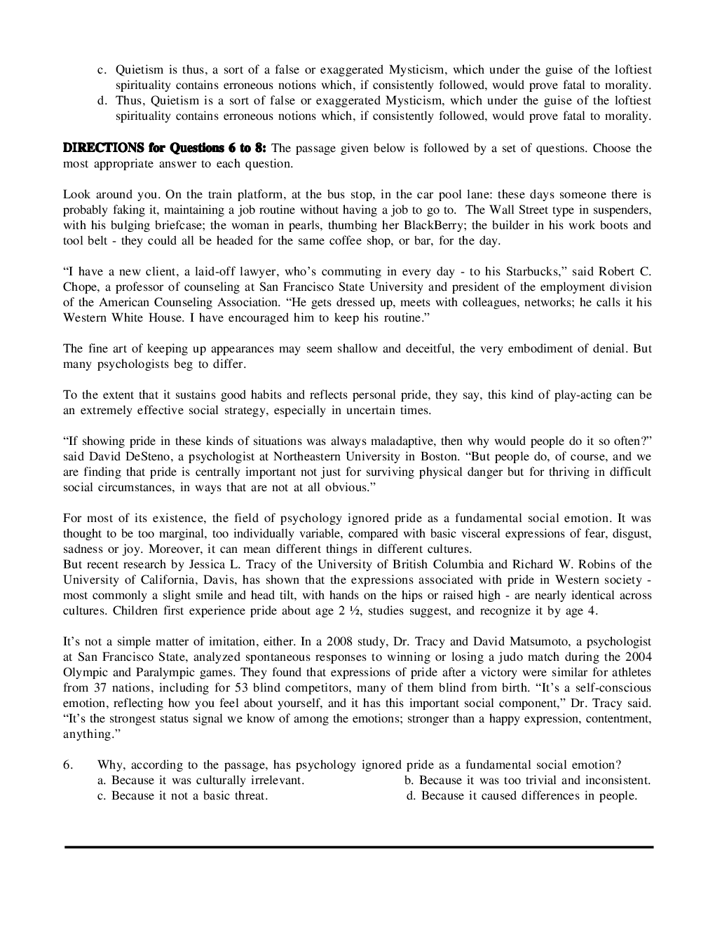 CAT Mock Test Paper - 26 Questions & Explanations - Page 4
