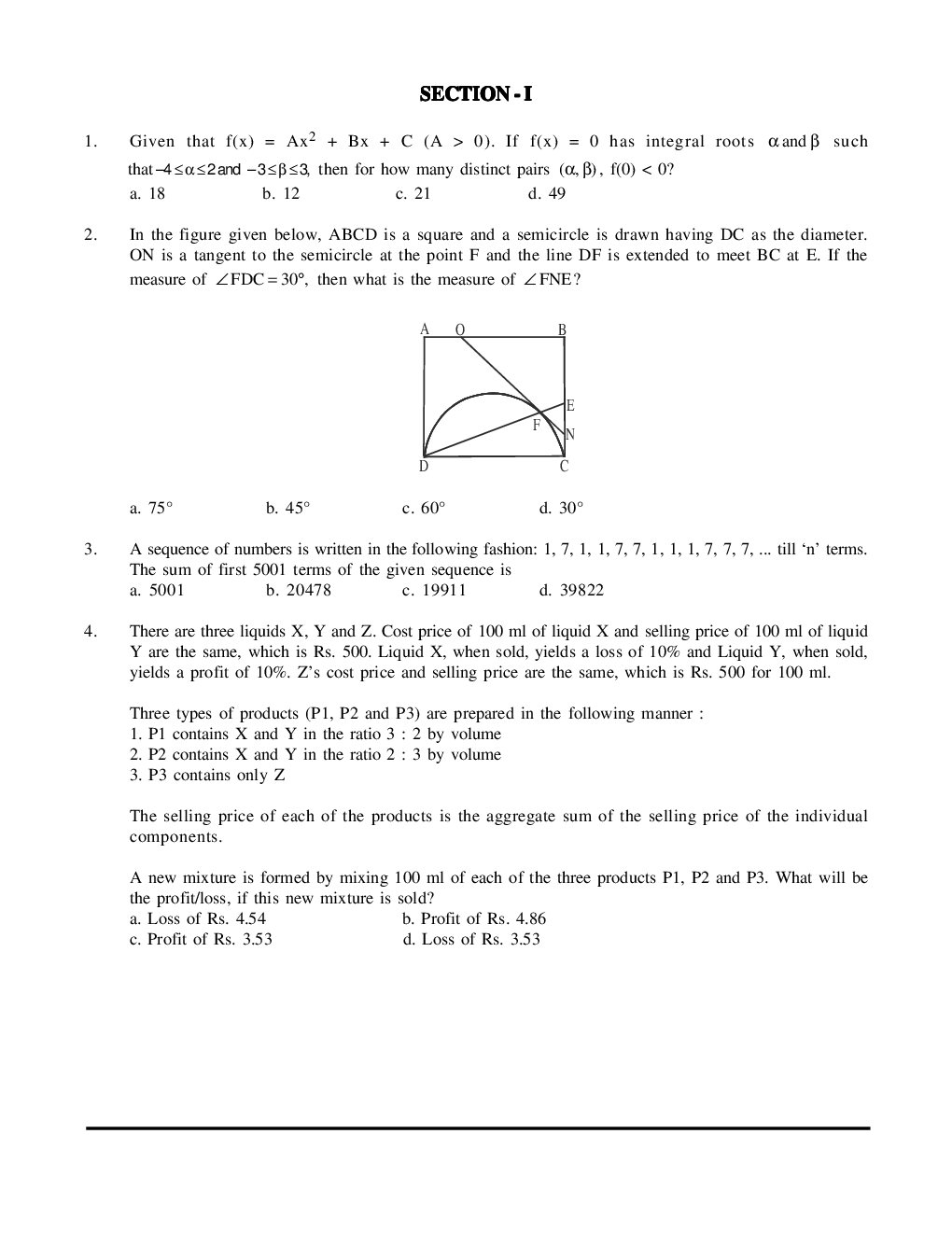 CAT Mock Test Paper - 27 Questions & Explanations - Page 2