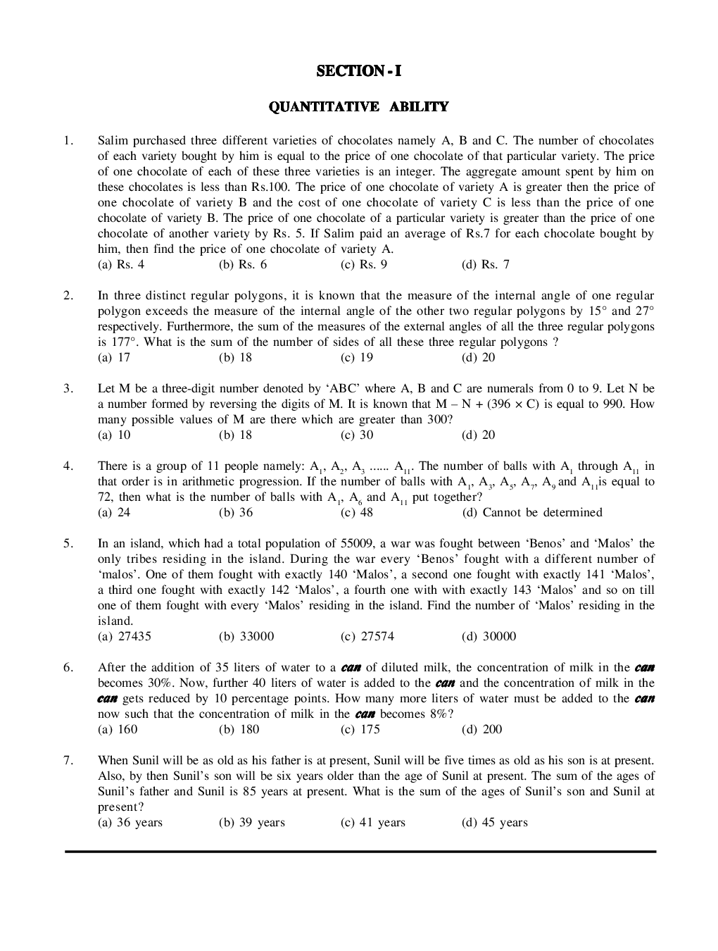 CAT Mock Test Paper - 31 Questions & Explanations - Page 2