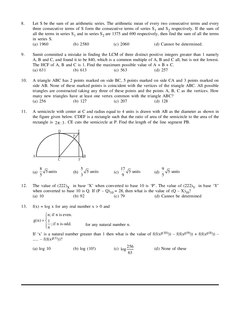 CAT Mock Test Paper - 32 Questions & Explanations - Page 3