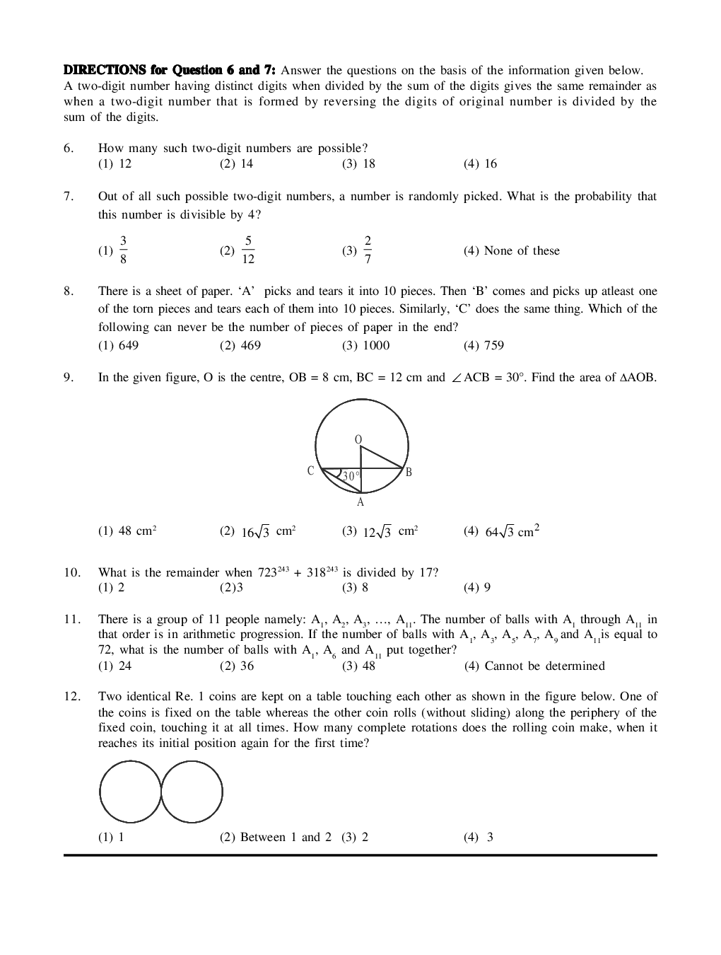 CAT Mock Test Paper - 33 Questions & Explanations - Page 3