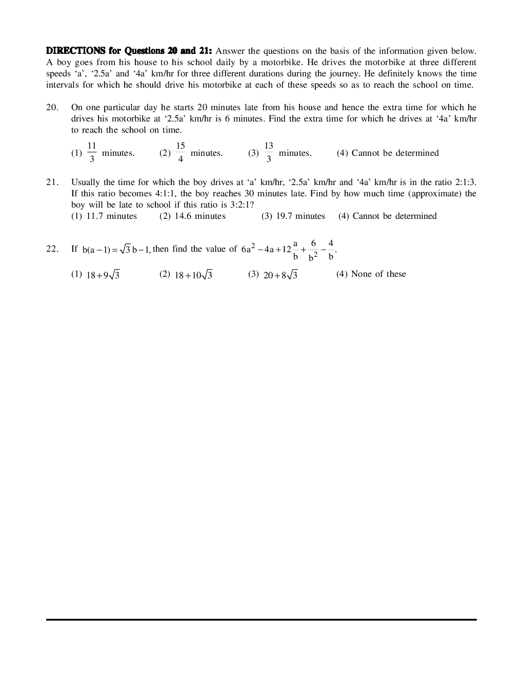 CAT Mock Test Paper - 33 Questions & Explanations - Page 5