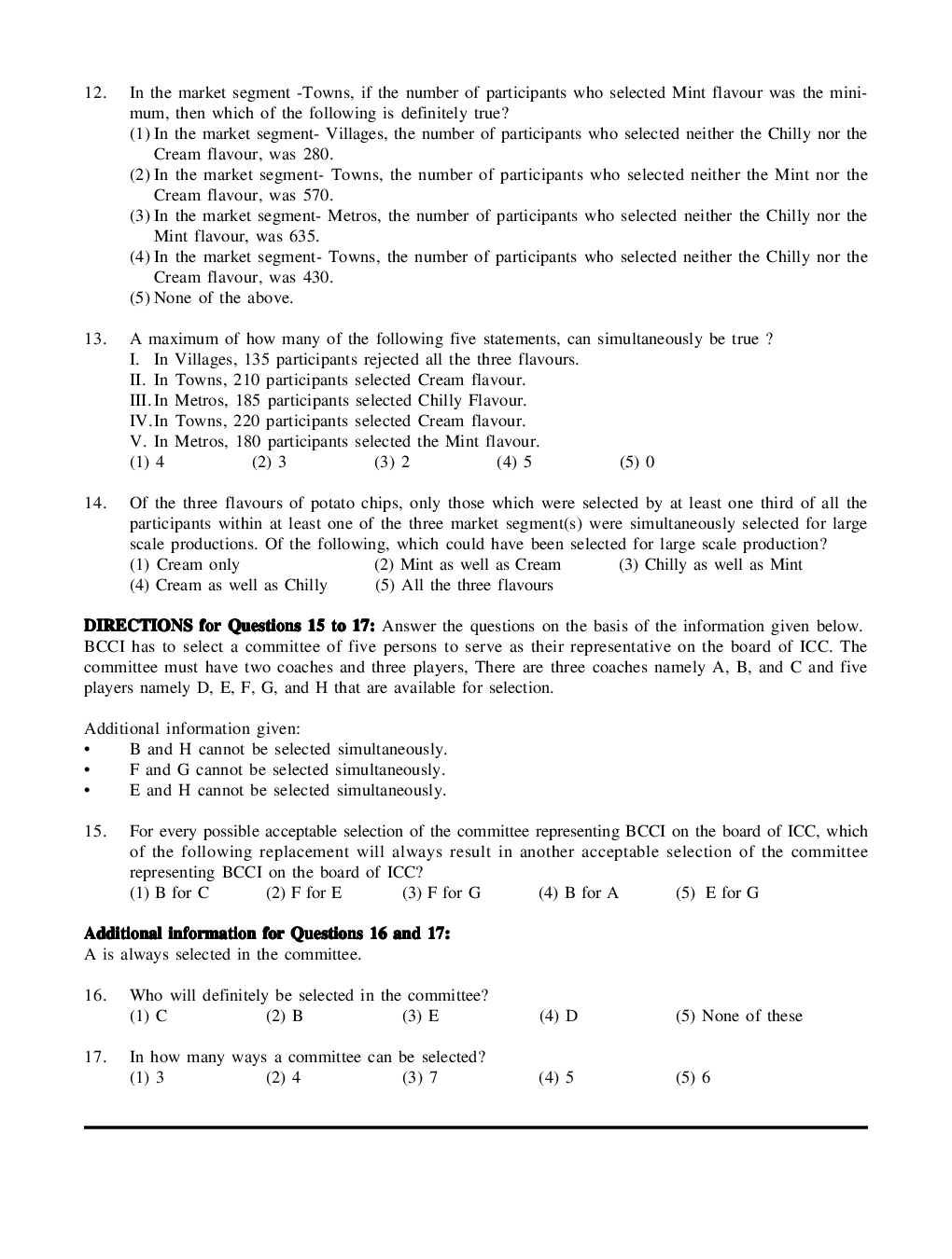 CAT Mock Test Paper - 40 Questions & Explanations - Page 5