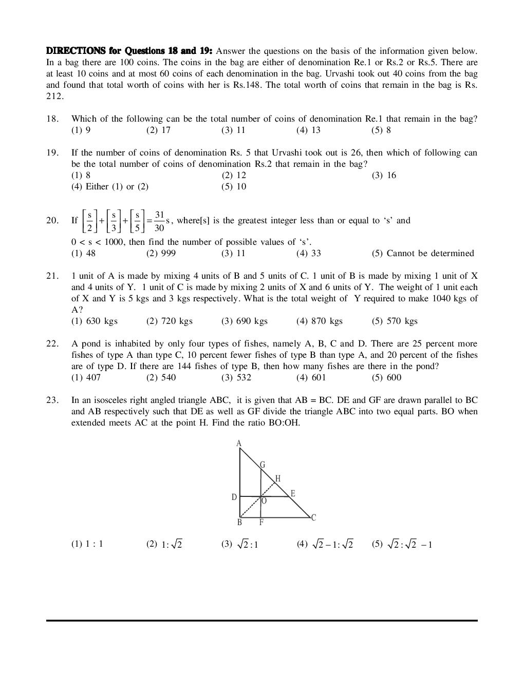 CAT Mock Test Paper - 42 Questions & Explanations - Page 5