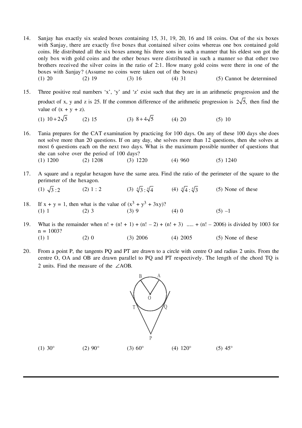 CAT Mock Test Paper - 46 Questions & Explanations - Page 4