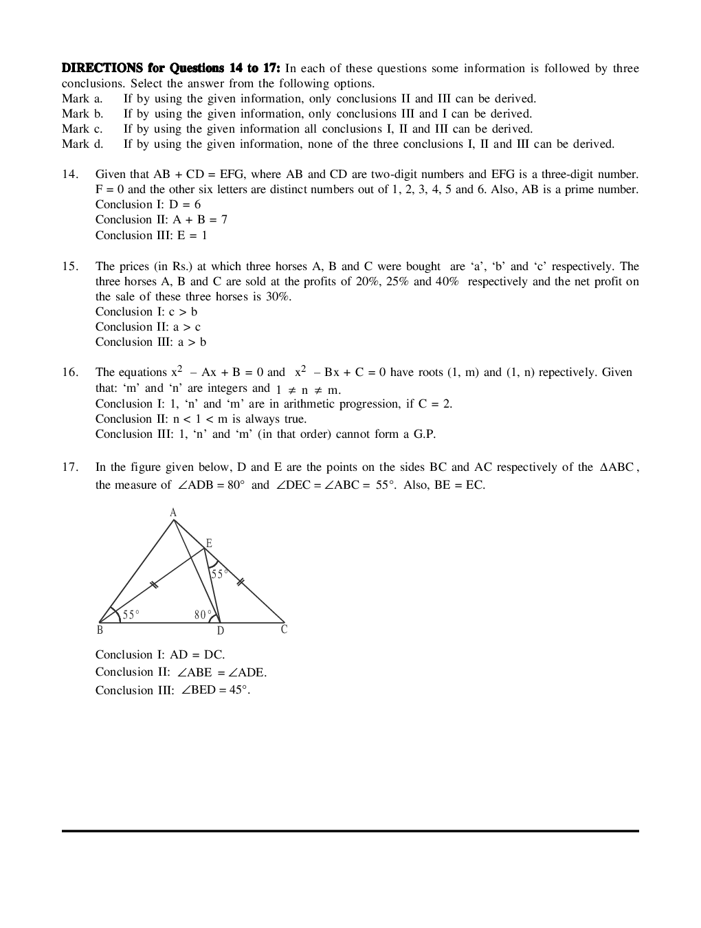 CAT Mock Test Paper - 47 Questions & Explanations - Page 5