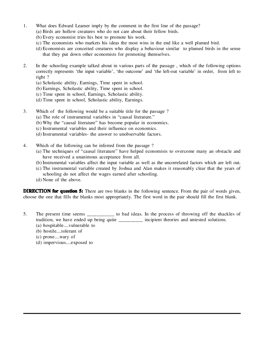 CAT Mock Test Paper - 48 Questions & Explanations - Page 3