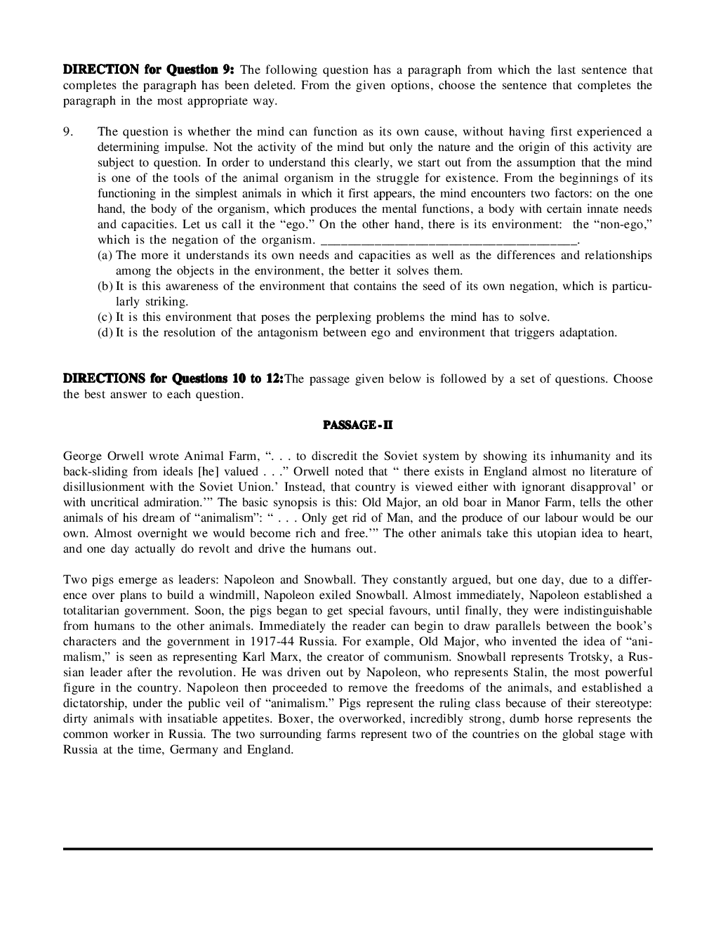 CAT Mock Test Paper - 48 Questions & Explanations - Page 5