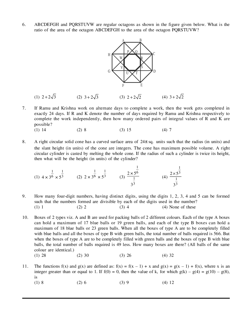 CAT Mock Test Paper - 50 Questions & Explanations - Page 3