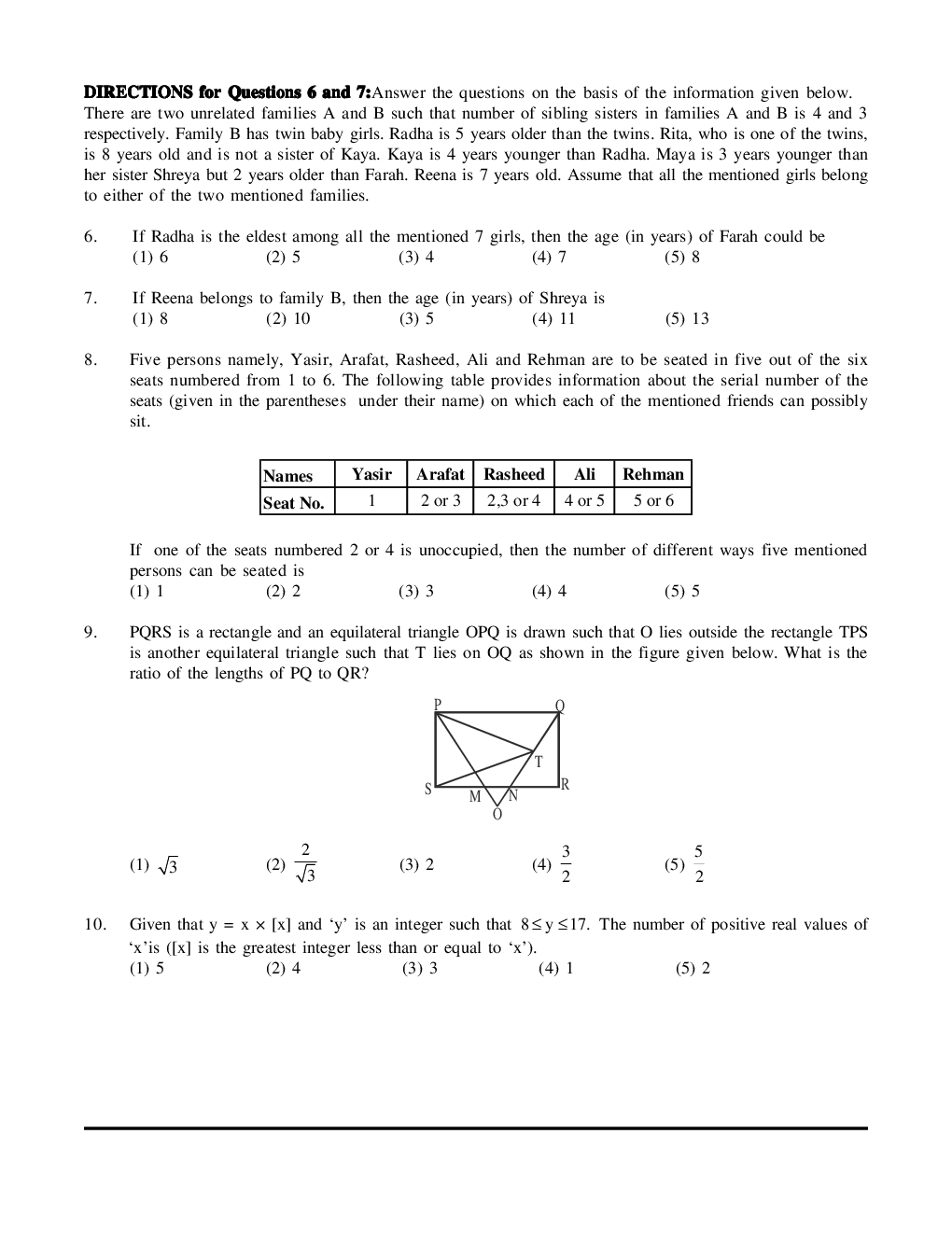 CAT Mock Test Paper - 52 Questions & Explanations - Page 3